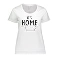 thumbnail image 1 of Inktastic It's Home- State of Iowa  Outline Distressed Text Women's Plus Size T-Shirt, 1 of 5