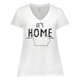 thumbnail image 1 of Inktastic It's Home- State of Iowa  Outline Distressed Text Women's Plus Size V-Neck T-Shirt, 1 of 5