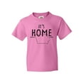 thumbnail image 1 of Inktastic It's Home- State of Iowa Outline Distressed Text Youth T-Shirt, 1 of 5