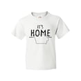 thumbnail image 1 of Inktastic It's Home- State of Iowa  Outline Distressed Text Youth T-Shirt, 1 of 5