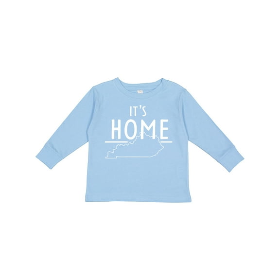 Inktastic It's Home- State of Kentucky Outline Boys or Girls Long Sleeve Toddler T-Shirt