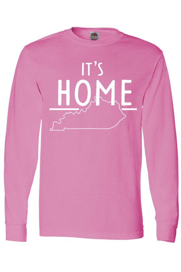 It's Home- State of Kentucky Outline Long Sleeve T-Shirt