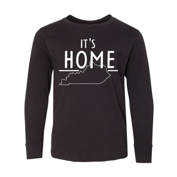 Inktastic It's Home- State of Kentucky Outline Long Sleeve Youth T-Shirt