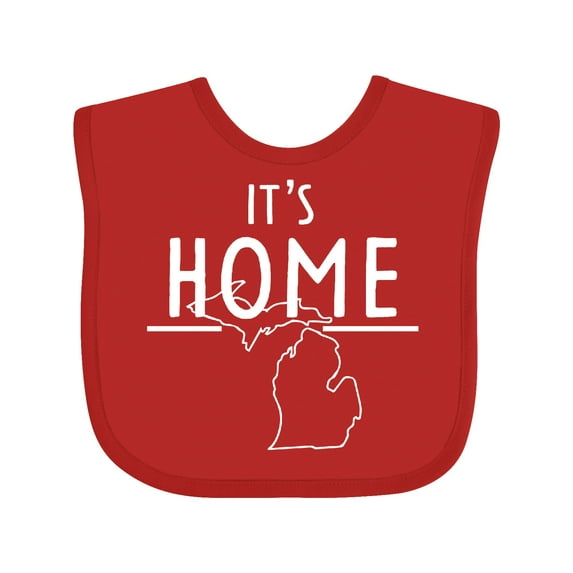 Inktastic It's Home- State of Michigan Outline Boys or Girls Baby Bib