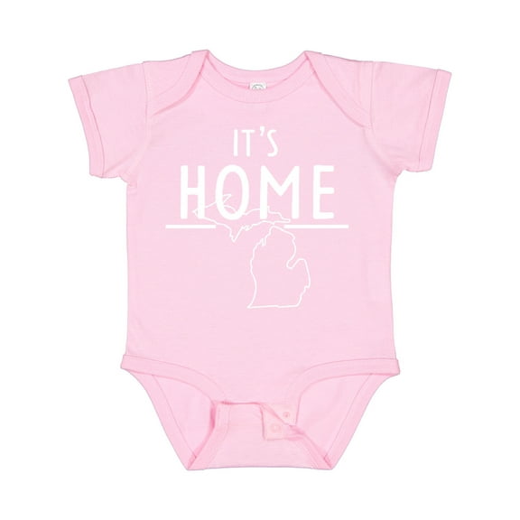 Inktastic It's Home- State of Michigan Outline Boys or Girls Baby Bodysuit