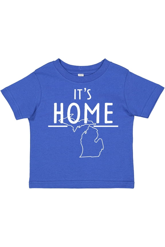 It's Home State of Michigan Outline Boys or Girls Toddler T-Shirt