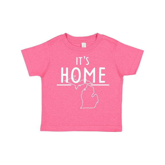 Inktastic It's Home State of Michigan Outline Boys or Girls Toddler T-Shirt