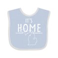 thumbnail image 1 of Inktastic It's Home- State  of Michigan Outline Distressed Text Boys or Girls Baby Bib, 1 of 4