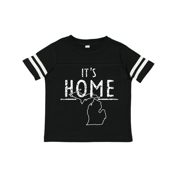 Inktastic It's Home- State of Michigan Outline Distressed Text Boys or Girls Toddler T-Shirt