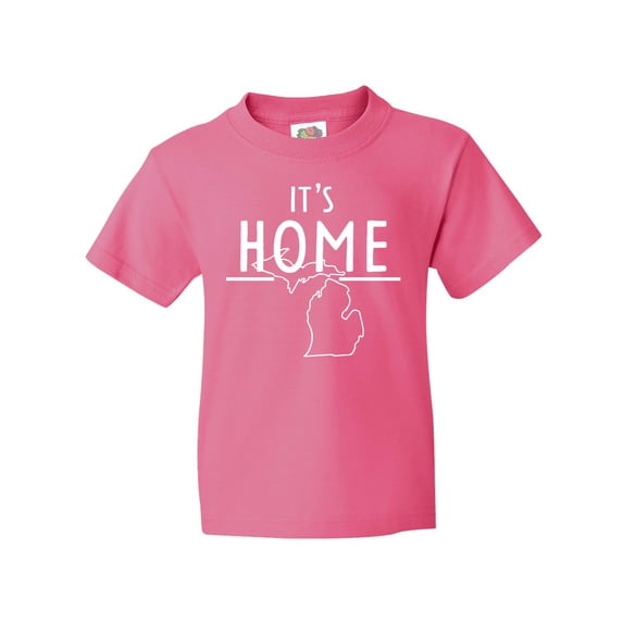 Inktastic It's Home- State of Michigan Outline Youth T-Shirt