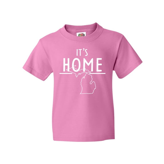 Inktastic It's Home- State of Michigan Outline Youth T-Shirt