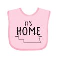 thumbnail image 1 of Inktastic It's Home- State of Nebraska Outline Distressed Text Boys or Girls Baby Bib, 1 of 4