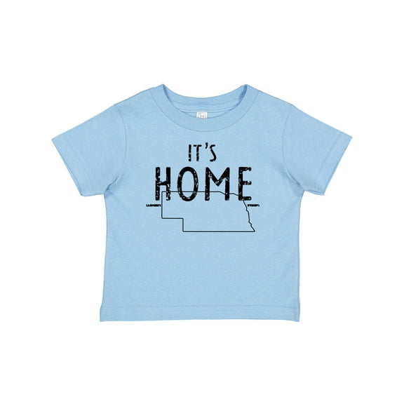 Inktastic It's Home- State of Nebraska Outline Distressed Text Boys or Girls Baby T-Shirt