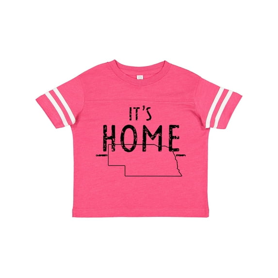 Inktastic It's Home- State of Nebraska Outline Distressed Text Boys or Girls Toddler T-Shirt