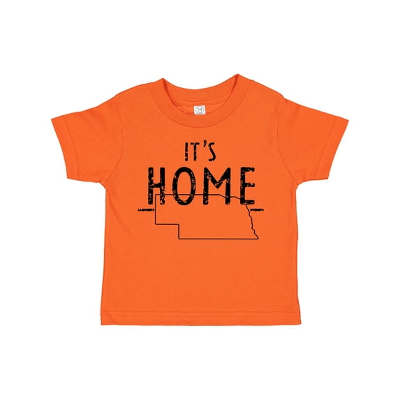 Inktastic It's Home- State of Nebraska Outline Distressed Text Boys or Girls Toddler T-Shirt