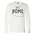 thumbnail image 1 of Inktastic It's Home- State of Nebraska Outline Distressed Text Long Sleeve T-Shirt, 1 of 5