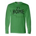 thumbnail image 1 of Inktastic It's Home- State of Nebraska Outline Distressed Text Long Sleeve T-Shirt, 1 of 5