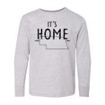 thumbnail image 1 of Inktastic It's Home- State of Nebraska Outline Distressed Text Long Sleeve Youth T-Shirt, 1 of 5