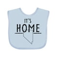 thumbnail image 1 of Inktastic It's Home- State of Nevada Outline Distressed Text Boys or Girls Baby Bib, 1 of 4