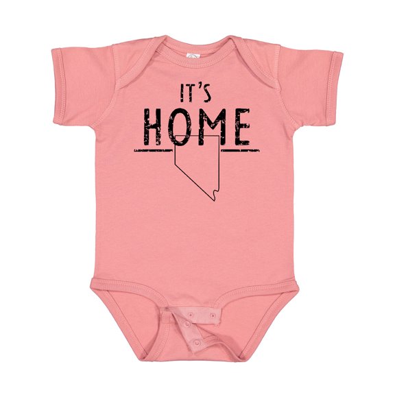 Inktastic It's Home- State of Nevada Outline Distressed Text Boys or Girls Baby Bodysuit