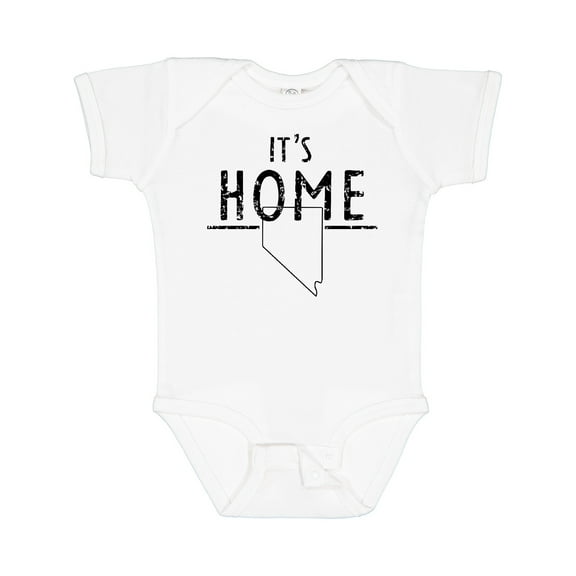 Inktastic It's Home- State of Nevada Outline Distressed Text Boys or Girls Baby Bodysuit