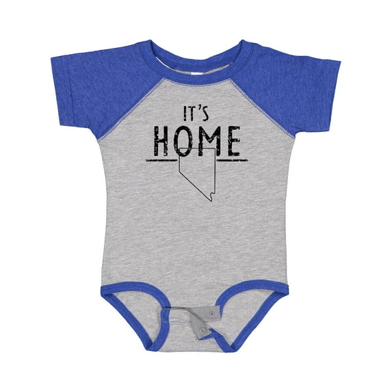 Inktastic It's Home- State of Nevada Outline Distressed Text Boys or Girls Baby Bodysuit