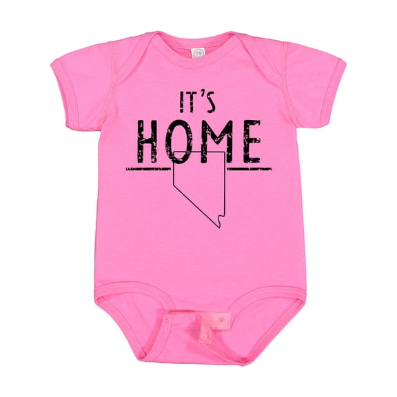 Inktastic It's Home- State of Nevada Outline Distressed Text Boys or Girls Baby Bodysuit