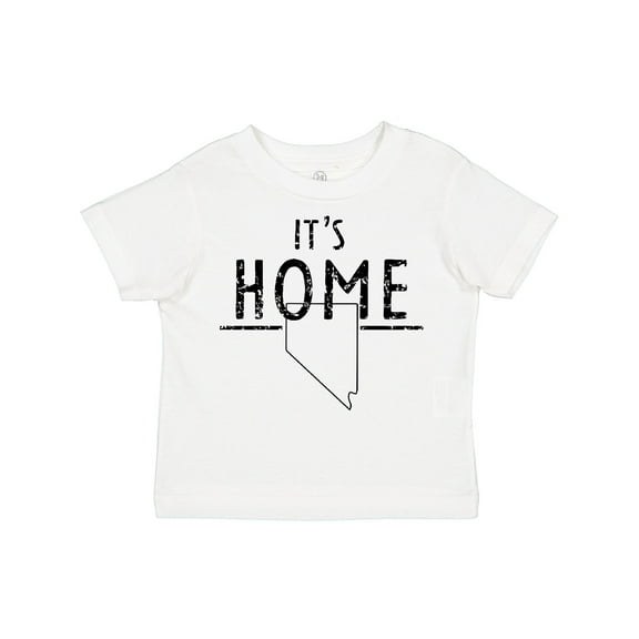 Inktastic It's Home State of Nevada Outline Distressed Text Boys or Girls Toddler T-Shirt