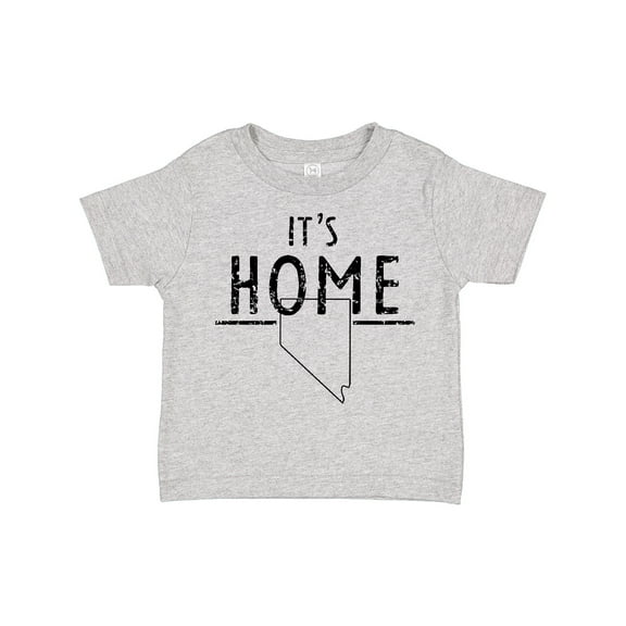 Inktastic It's Home State of Nevada Outline Distressed Text Boys or Girls Toddler T-Shirt