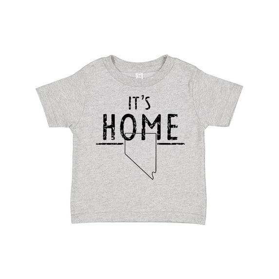 Inktastic It's Home State of Nevada Outline Distressed Text Boys or Girls Toddler T-Shirt
