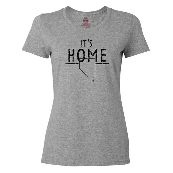 Inktastic It's Home- State of Nevada Outline Distressed Text Women's T-Shirt