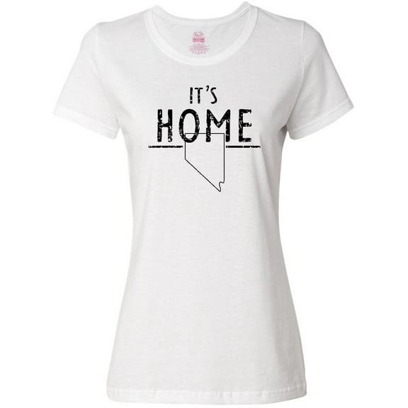 Inktastic It's Home- State of Nevada Outline Distressed Text Women's T-Shirt