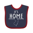 thumbnail image 1 of Inktastic It's Home- State of New Jersey Outline Boys or Girls Baby Bib, 1 of 4