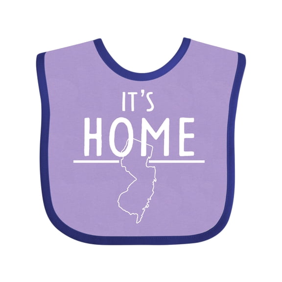 Inktastic It's Home- State of New Jersey Outline Boys or Girls Baby Bib