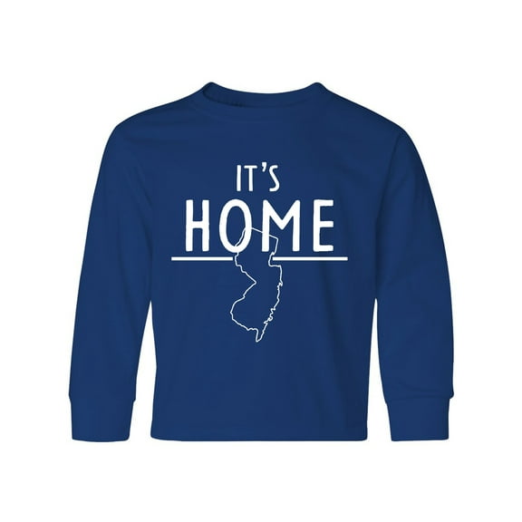 Inktastic It's Home- State of New Jersey Outline Long Sleeve Youth T-Shirt