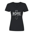 thumbnail image 1 of Inktastic It's Home- State of New Jersey Outline Women's V-Neck T-Shirt, 1 of 5