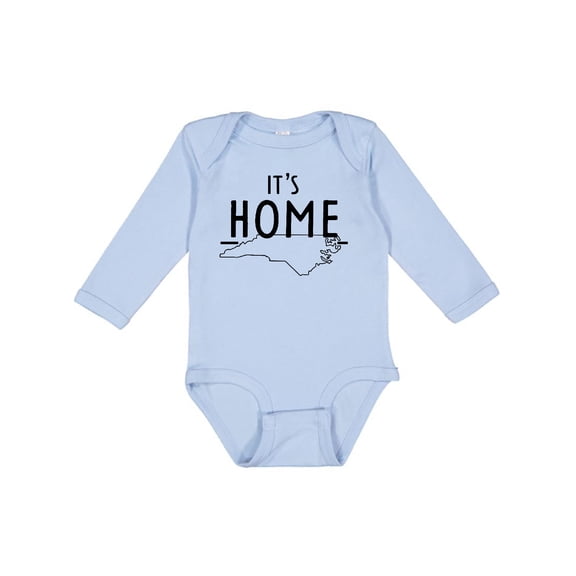 Inktastic It's Home- State of North Carolina Outline Boys or Girls Long Sleeve Baby Bodysuit