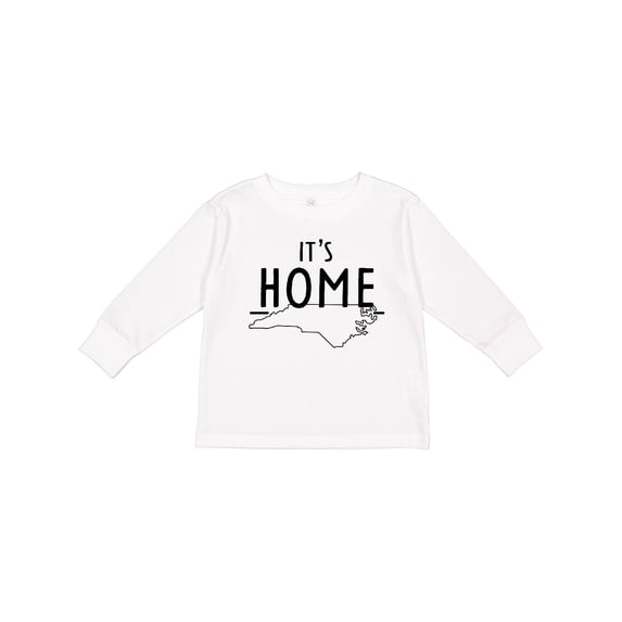 Inktastic It's Home- State of North Carolina Outline Boys or Girls Long Sleeve Toddler T-Shirt