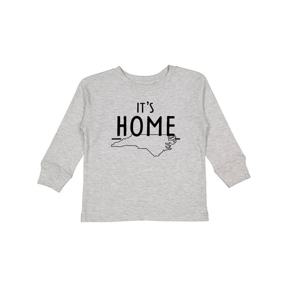 Inktastic It's Home- State of North Carolina Outline Boys or Girls Long Sleeve Toddler T-Shirt