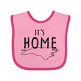 thumbnail image 1 of Inktastic It's Home- State of North Carolina Outline Distressed Text Boys or Girls Baby Bib, 1 of 3