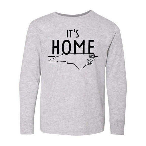Inktastic It's Home- State of North Carolina Outline Long Sleeve Youth T-Shirt