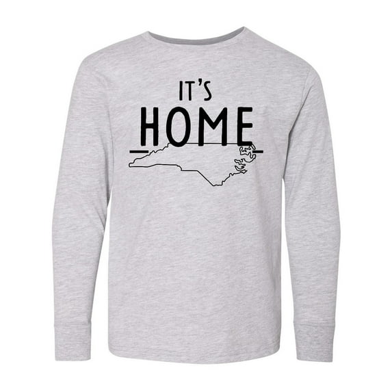 Inktastic It's Home- State of North Carolina Outline Long Sleeve Youth T-Shirt