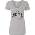 thumbnail image 1 of Inktastic It's Home State of North Carolina Outline Women's V-Neck T-Shirt, 1 of 5