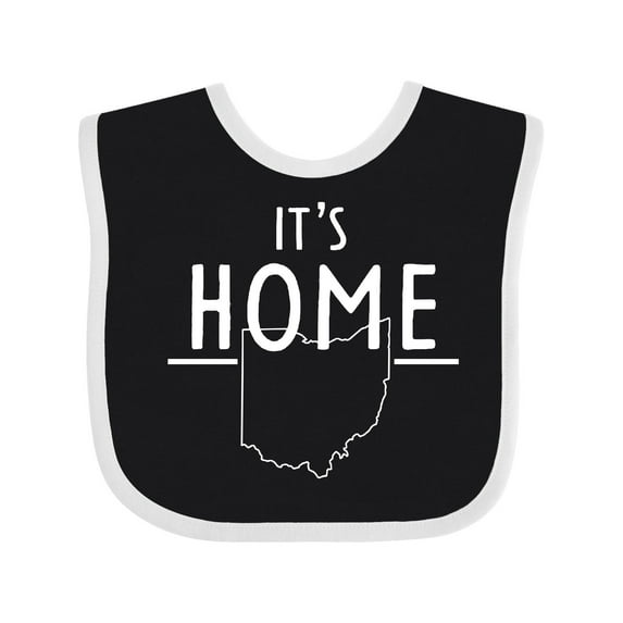 Inktastic It's Home State of Ohio Outline Boys or Girls Baby Bib
