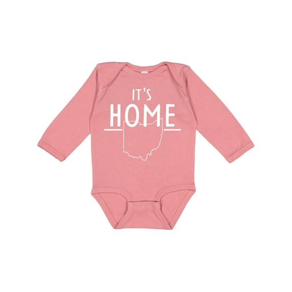 Inktastic It's Home State of Ohio Outline Boys or Girls Long Sleeve Baby Bodysuit