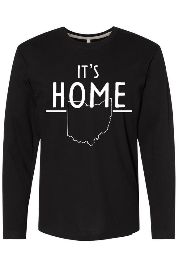 It's Home- State of Ohio Outline Long Sleeve T-Shirt