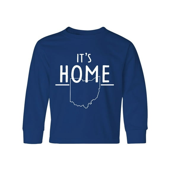 Inktastic It's Home- State of Ohio outline Long Sleeve Youth T-Shirt