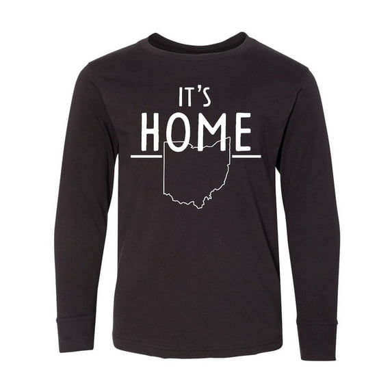Inktastic It's Home- State of Ohio outline Long Sleeve Youth T-Shirt