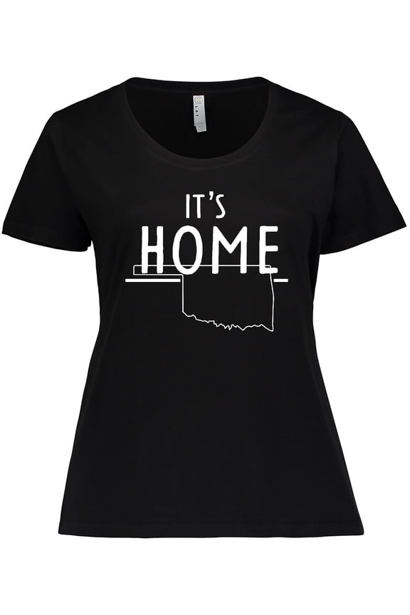 It's Home- State of Oklahoma Outline Women's Plus Size T-Shirt
