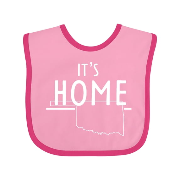 Inktastic It's Home- State of Oklahoma outline Boys or Girls Baby Bib